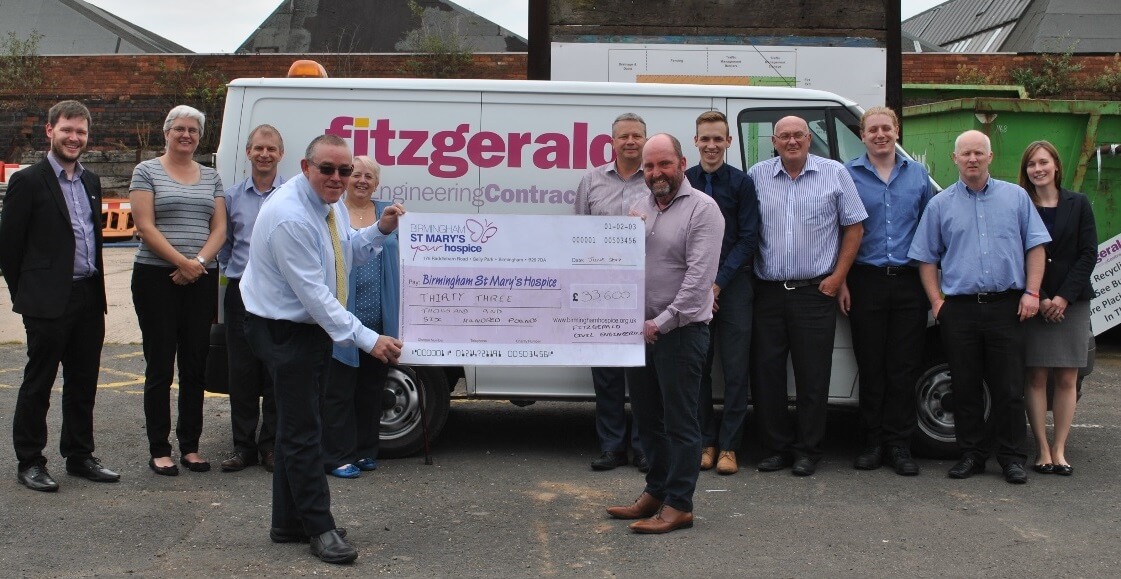 Fitzgerald Fitzgerald Contractors raise £33,600 for Birmingham St